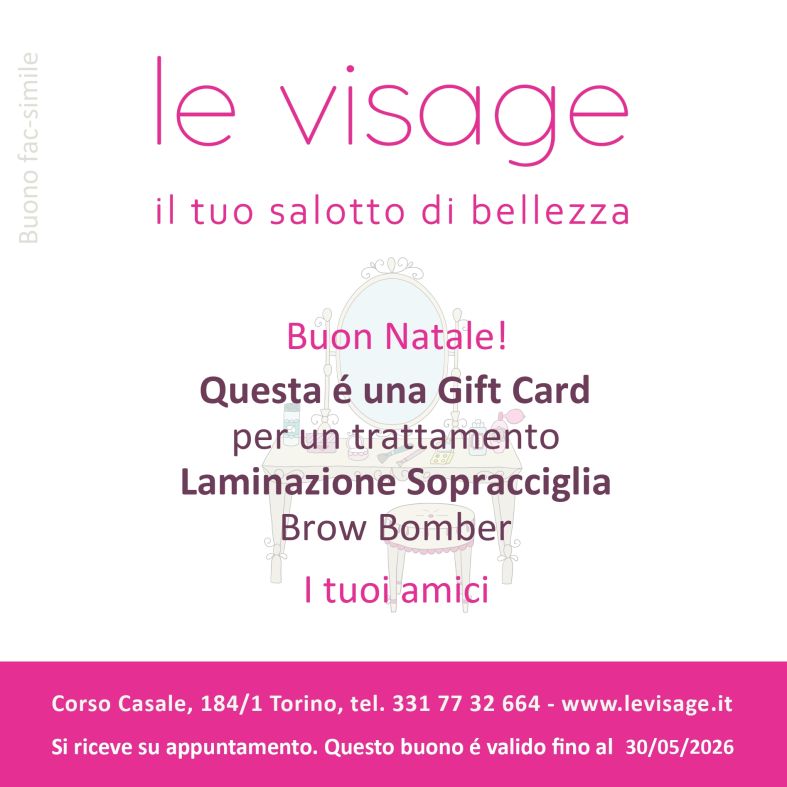 Buono regalo laminazione sopracciglia